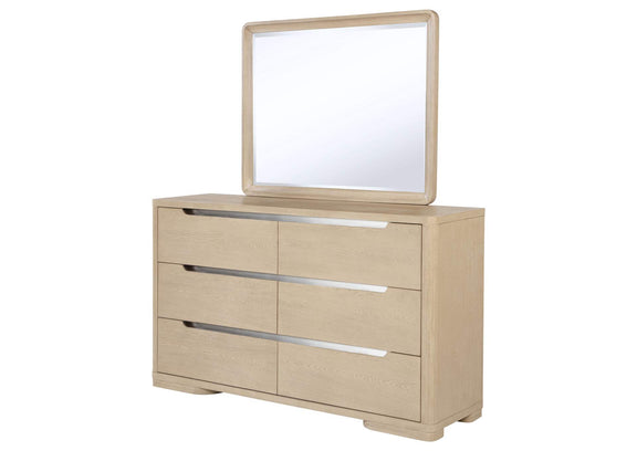 225083M Ladera 6-drawer Bedroom Dresser and Mirror Light Elm
