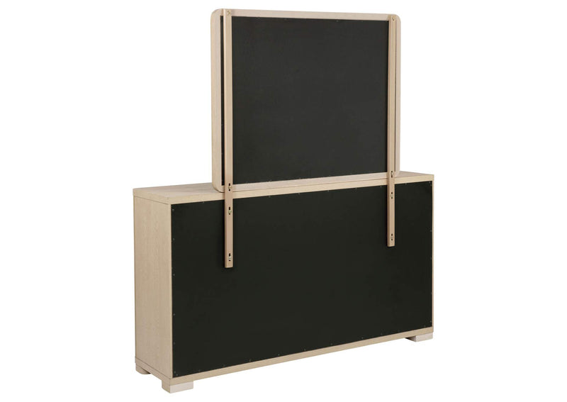 225083M Ladera 6-drawer Bedroom Dresser and Mirror Light Elm