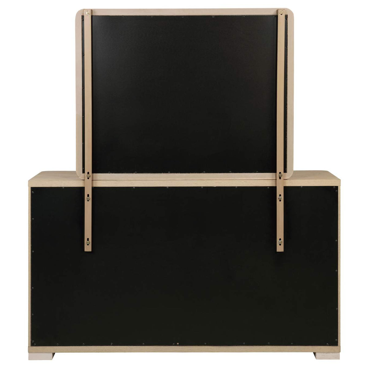 225083M Ladera 6-drawer Bedroom Dresser and Mirror Light Elm
