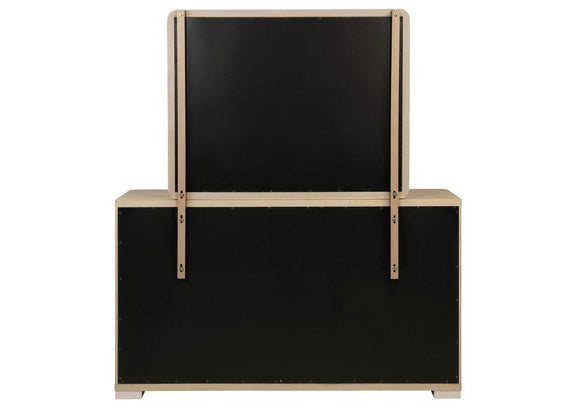 225083M Ladera 6-drawer Bedroom Dresser and Mirror Light Elm