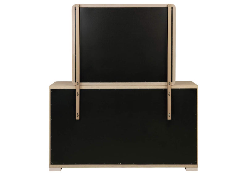 225083M Ladera 6-drawer Bedroom Dresser and Mirror Light Elm