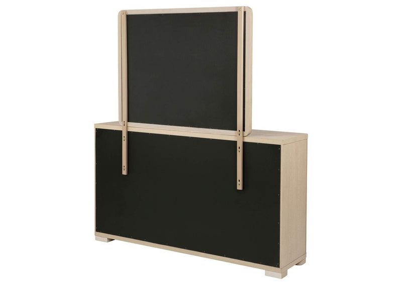 225083M Ladera 6-drawer Bedroom Dresser and Mirror Light Elm