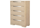 225085 Ladera 5-drawer Bedroom Chest of Drawers Light Elm