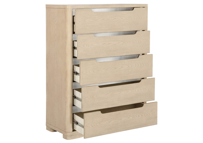 225085 Ladera 5-drawer Bedroom Chest of Drawers Light Elm