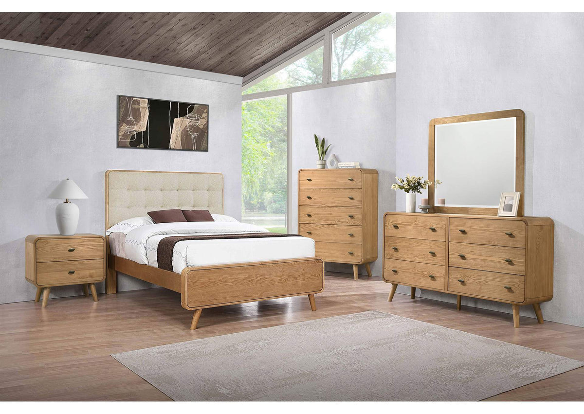 225091F-S5 Robyn 5-piece Full Bedroom Set Light Ash