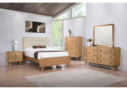 225091F-S5 Robyn 5-piece Full Bedroom Set Light Ash