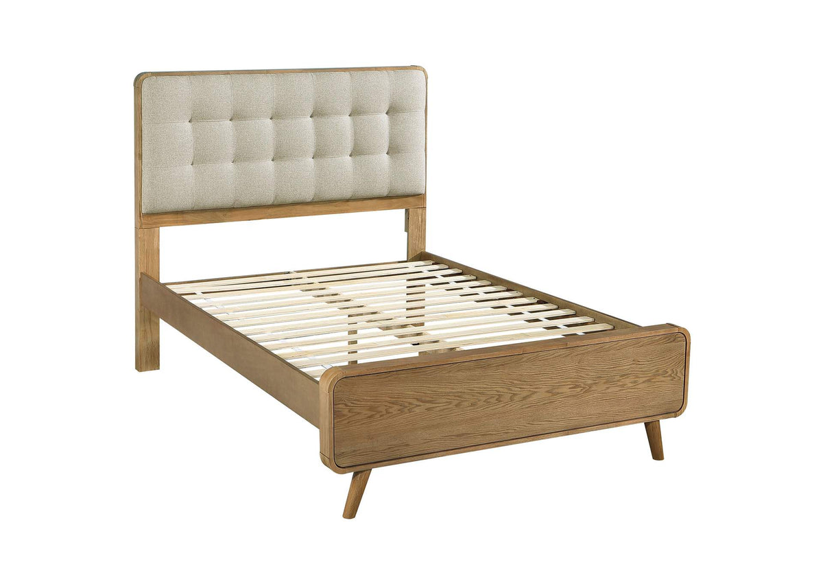 225091F Robyn Wood Full Platform Bed Light Ash