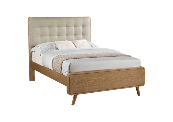 225091F Robyn Wood Full Platform Bed Light Ash