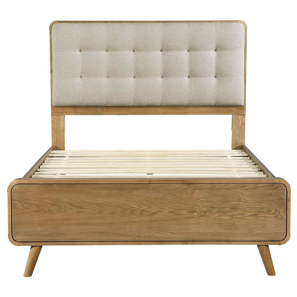 225091F Robyn Wood Full Platform Bed Light Ash