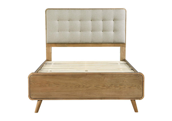 225091F Robyn Wood Full Platform Bed Light Ash