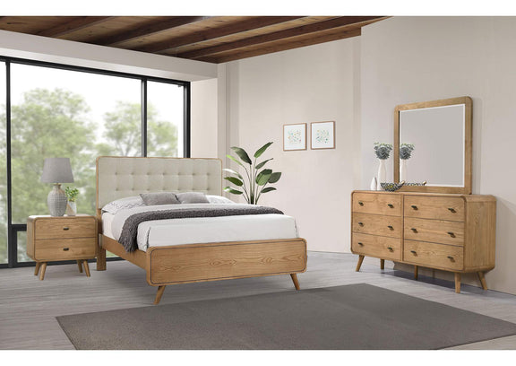 225091KE-S4 Robyn 4-piece Eastern King Bedroom Set Light Ash