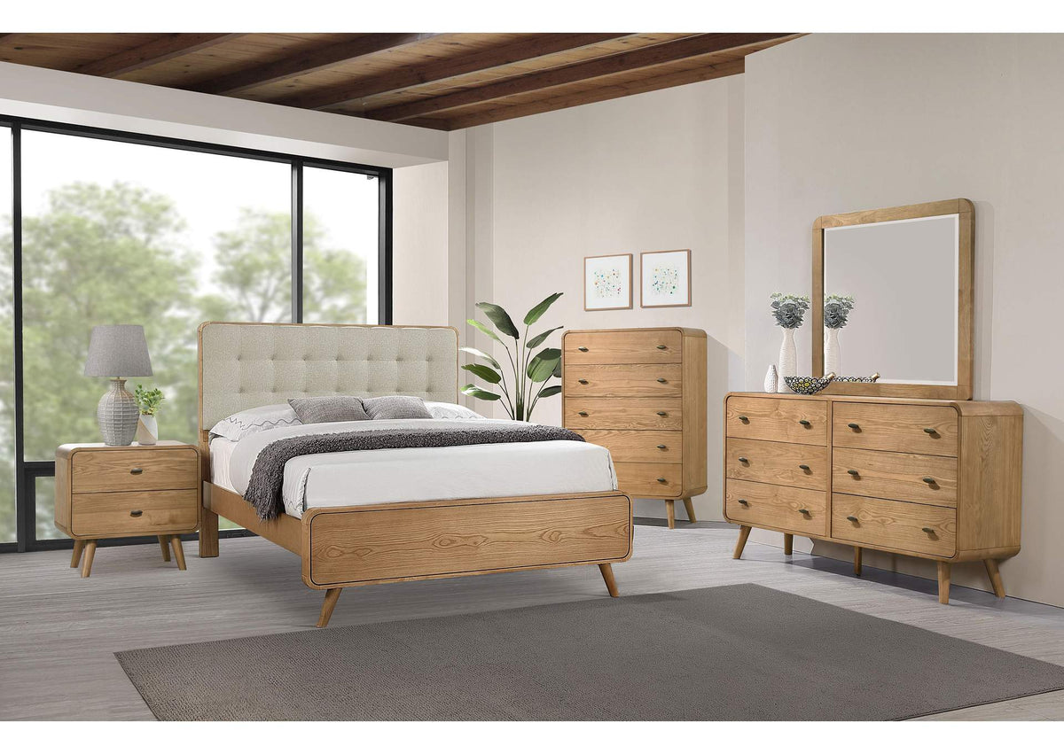 225091KE-S5 Robyn 5-piece Eastern King Bedroom Set Light Ash