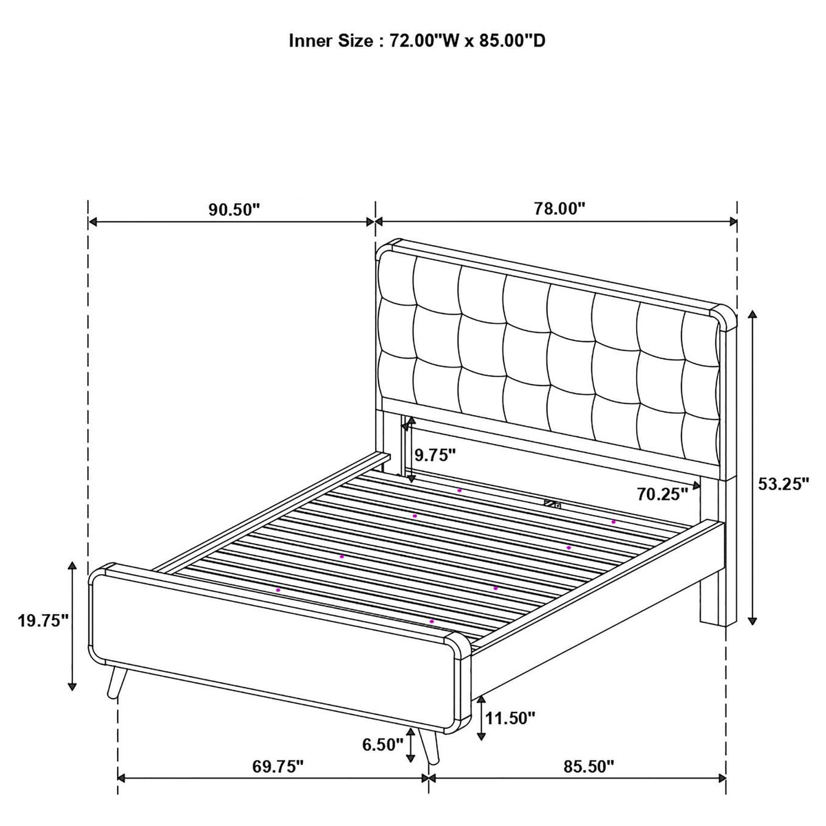 225091KW-S4 Robyn 4-piece California King Bedroom Set Light Ash