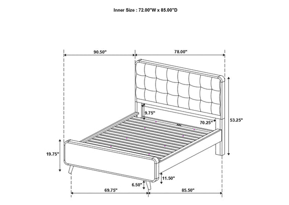225091KW-S4 Robyn 4-piece California King Bedroom Set Light Ash