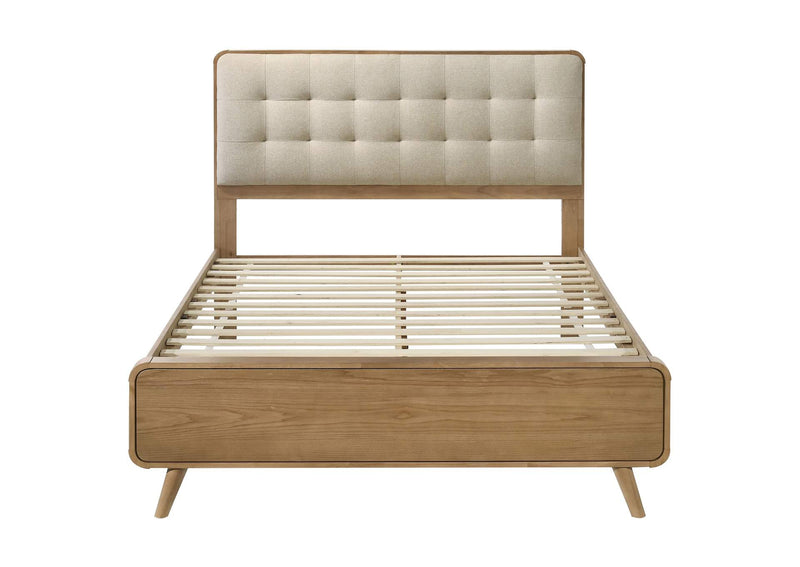 225091Q Robyn Wood Queen Platform Bed Light Ash