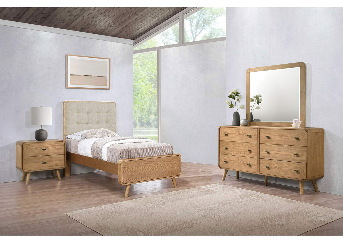 225091T-S4 Robyn 4-piece Twin Bedroom Set Light Ash