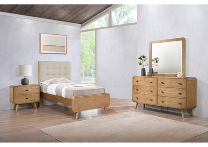 225091T-S4 Robyn 4-piece Twin Bedroom Set Light Ash