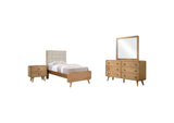 225091T-S4 Robyn 4-piece Twin Bedroom Set Light Ash