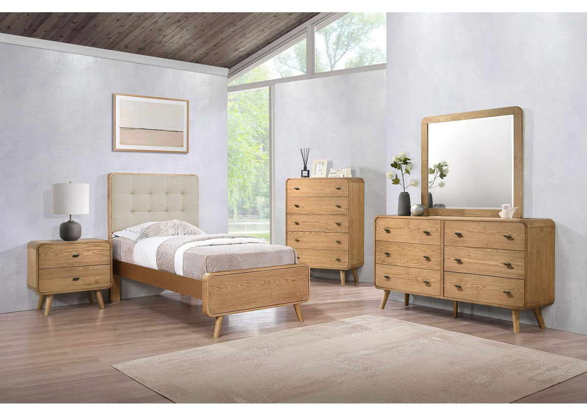 225091T-S5 Robyn 5-piece Twin Bedroom Set Light Ash