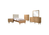 225091T-S5 Robyn 5-piece Twin Bedroom Set Light Ash