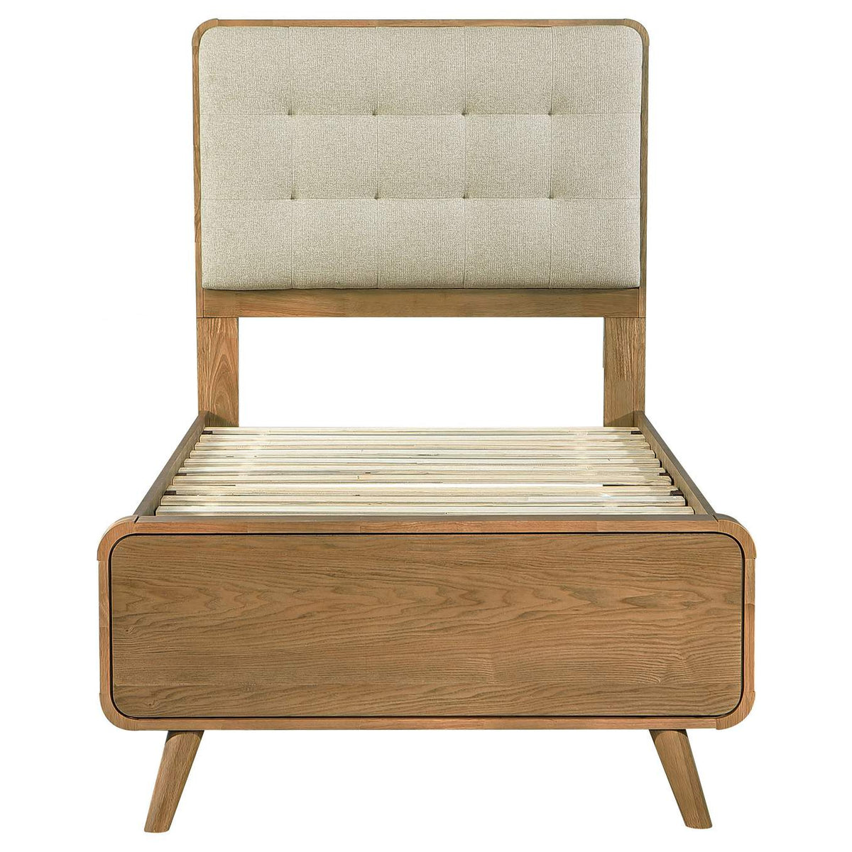 225091T Robyn Wood Twin Platform Bed Light Ash