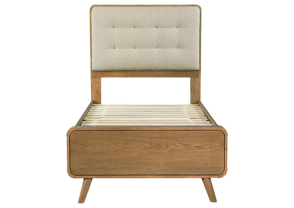 225091T Robyn Wood Twin Platform Bed Light Ash