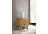 225092 Robyn 2-drawer Nightstand Bedside Table Light Ash