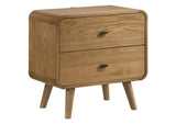 225092 Robyn 2-drawer Nightstand Bedside Table Light Ash
