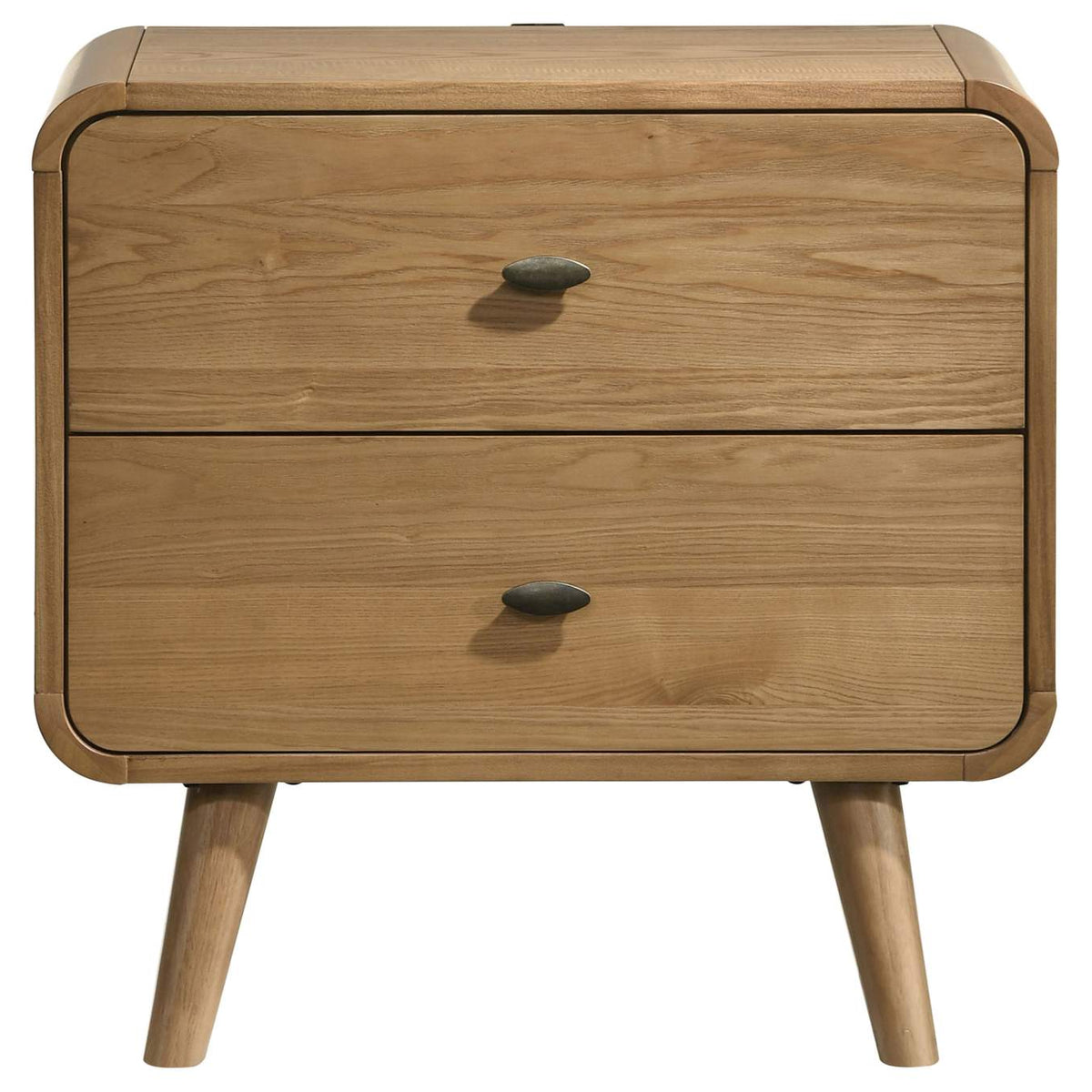225092 Robyn 2-drawer Nightstand Bedside Table Light Ash