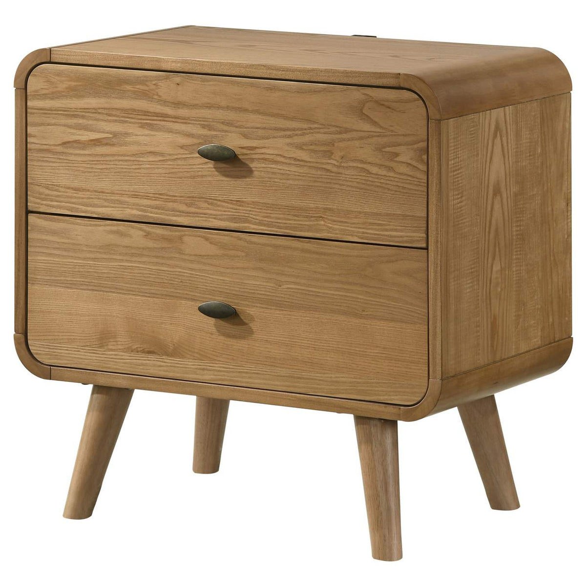 225092 Robyn 2-drawer Nightstand Bedside Table Light Ash
