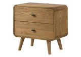 225092 Robyn 2-drawer Nightstand Bedside Table Light Ash
