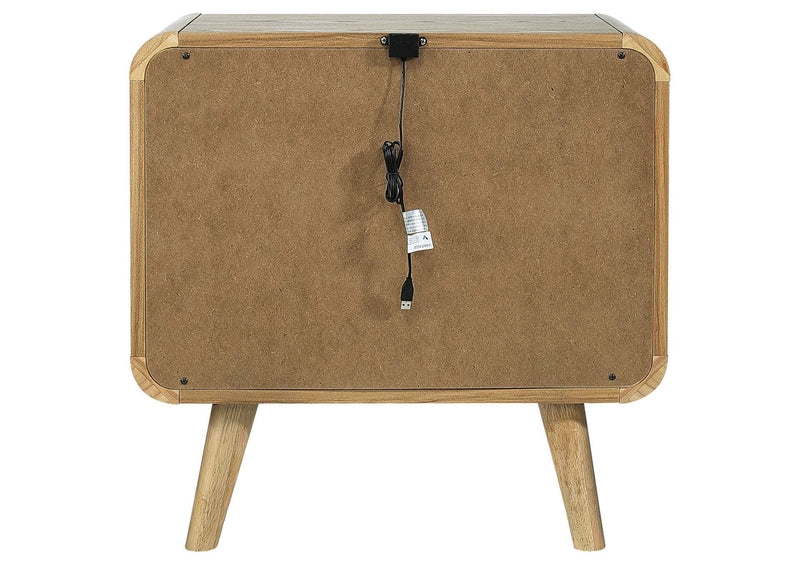 225092 Robyn 2-drawer Nightstand Bedside Table Light Ash