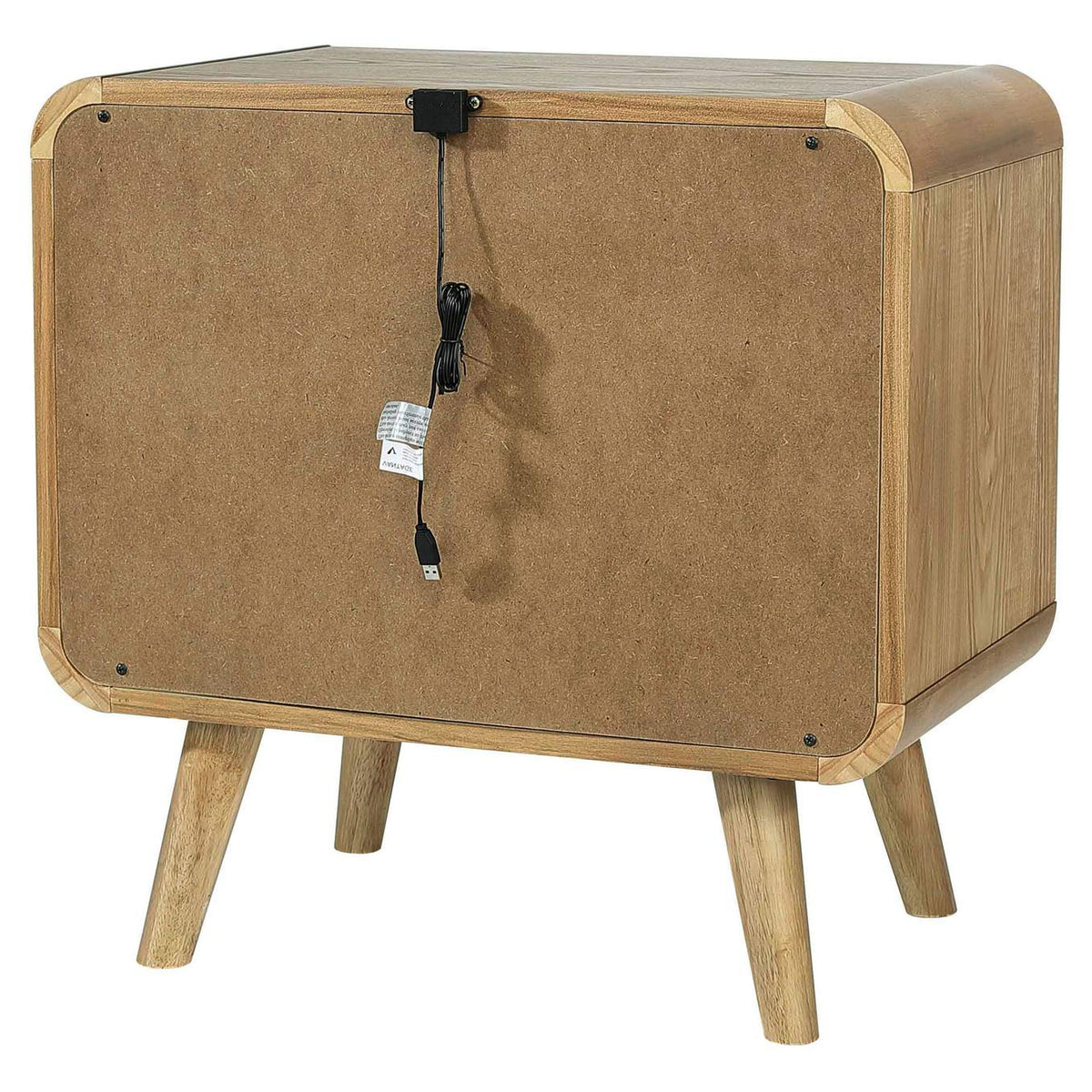 225092 Robyn 2-drawer Nightstand Bedside Table Light Ash