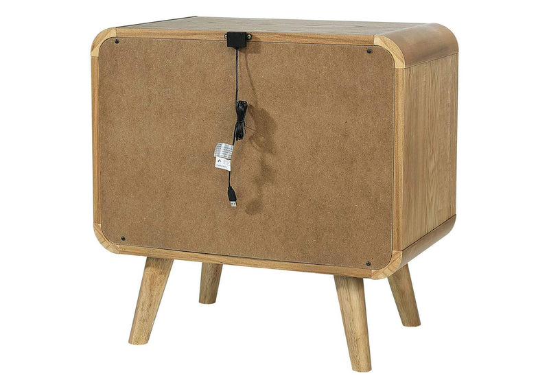 225092 Robyn 2-drawer Nightstand Bedside Table Light Ash