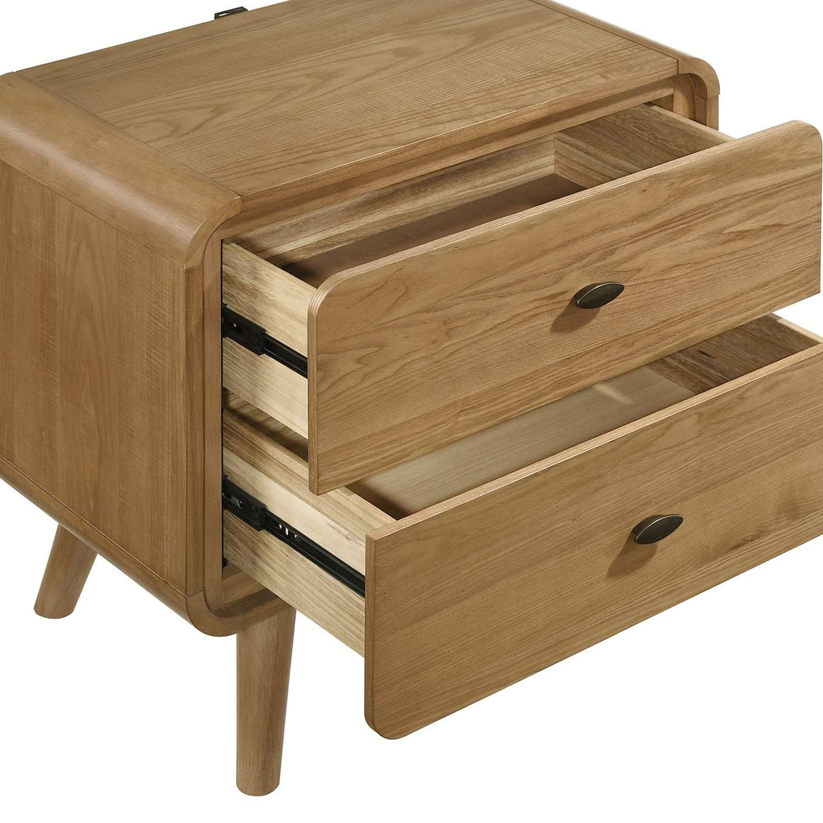 225092 Robyn 2-drawer Nightstand Bedside Table Light Ash