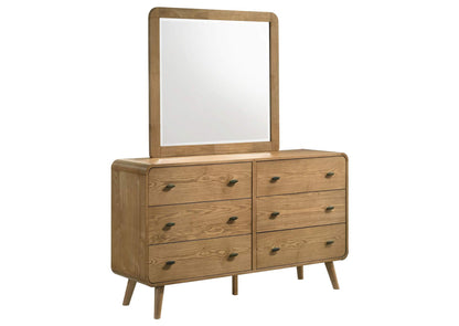 225093M Robyn 6-drawer Bedroom Dresser and Mirror Light Ash
