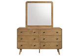 225093M Robyn 6-drawer Bedroom Dresser and Mirror Light Ash