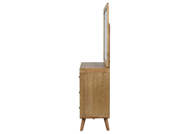 225093M Robyn 6-drawer Bedroom Dresser and Mirror Light Ash