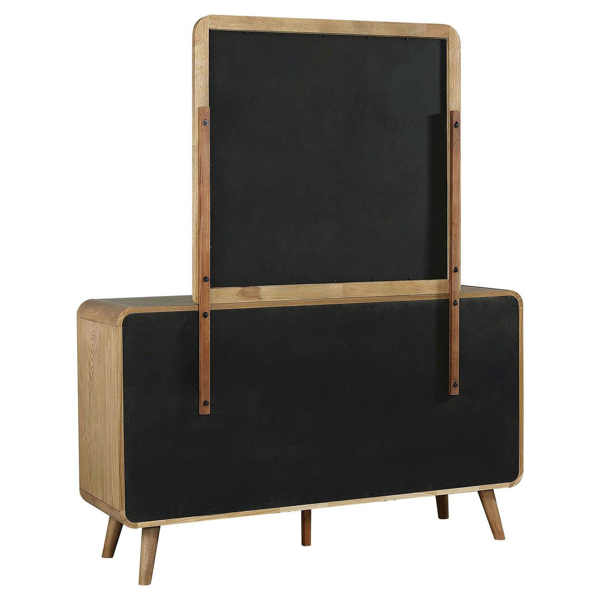 225093M Robyn 6-drawer Bedroom Dresser and Mirror Light Ash