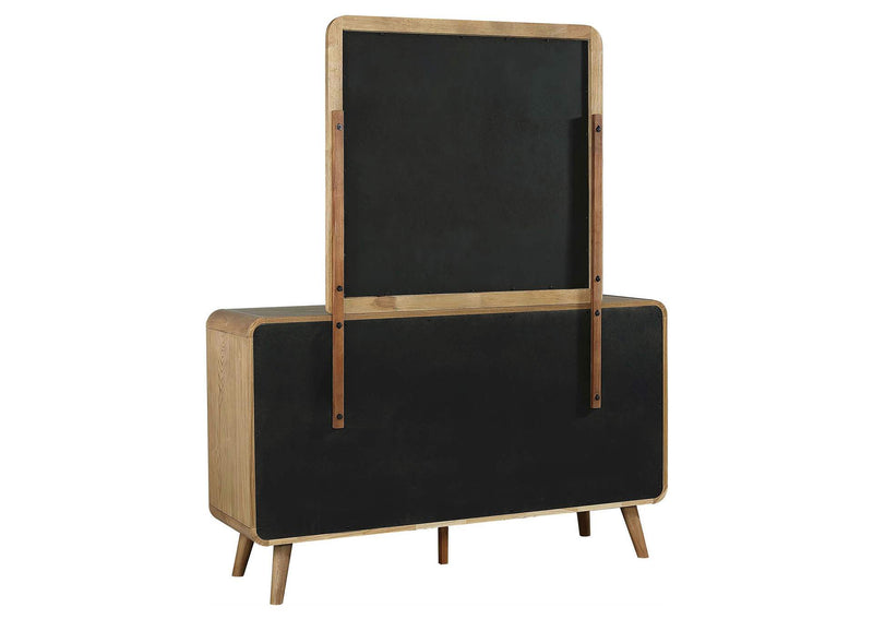 225093M Robyn 6-drawer Bedroom Dresser and Mirror Light Ash