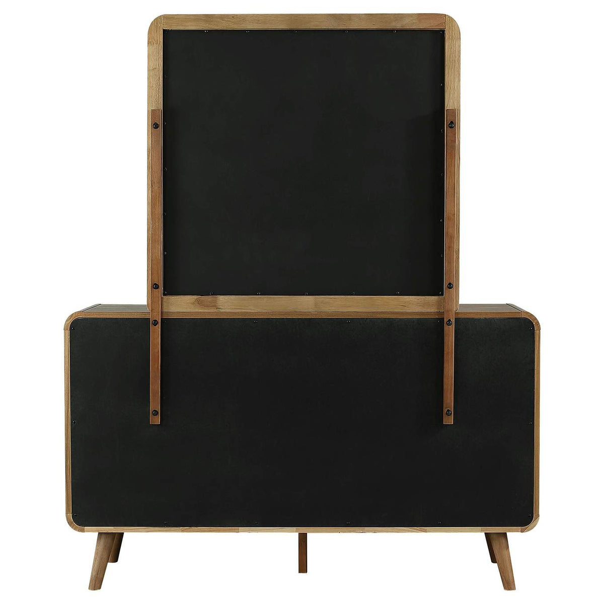 225093M Robyn 6-drawer Bedroom Dresser and Mirror Light Ash