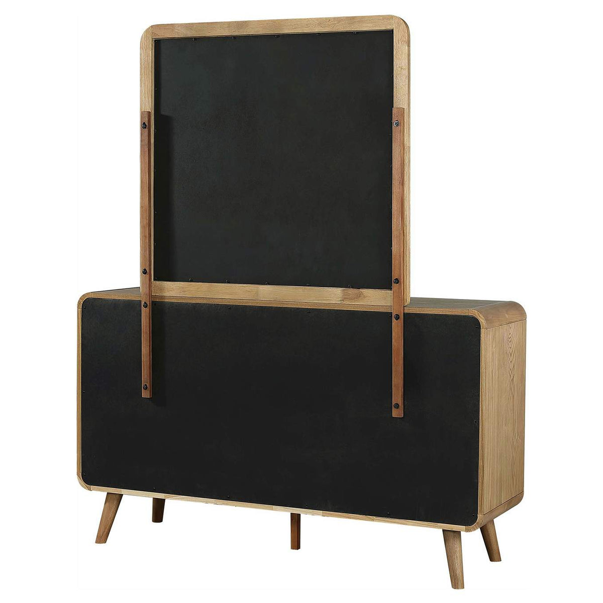 225093M Robyn 6-drawer Bedroom Dresser and Mirror Light Ash