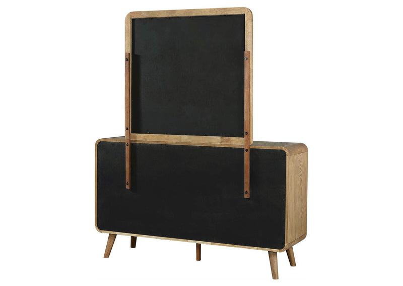 225093M Robyn 6-drawer Bedroom Dresser and Mirror Light Ash