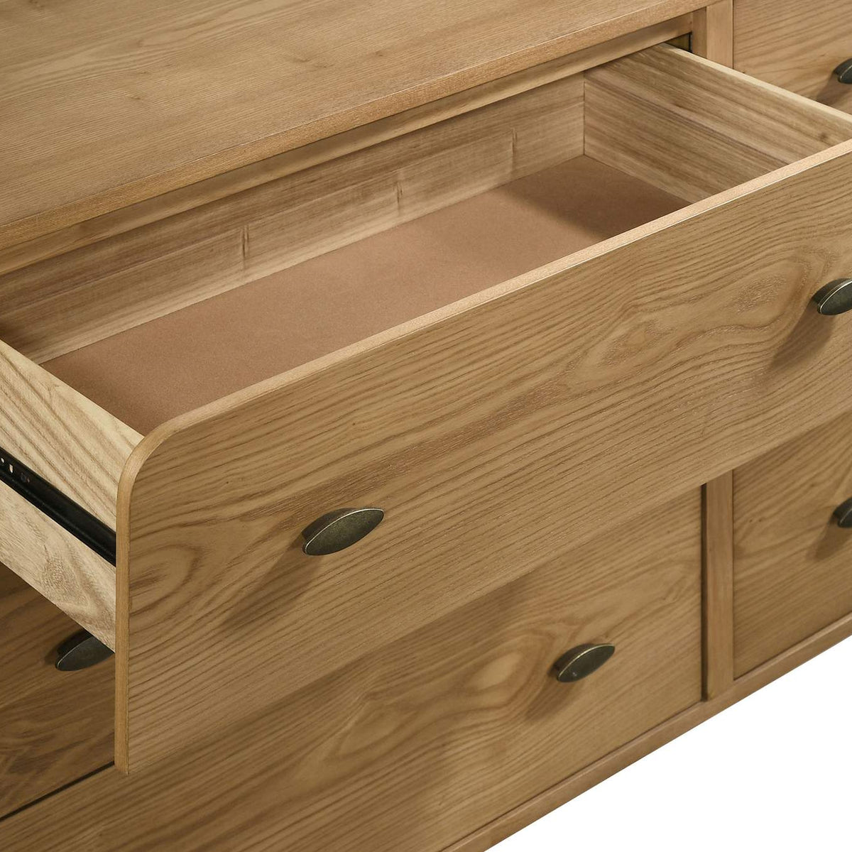 225093M Robyn 6-drawer Bedroom Dresser and Mirror Light Ash