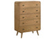 225095 Robyn 5-drawer Bedroom Chest of Drawers Light Ash