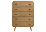 225095 Robyn 5-drawer Bedroom Chest of Drawers Light Ash