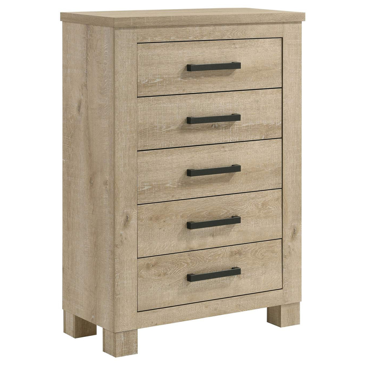 225101Q-S5 Oakglen 5-piece Queen Bedroom Set Weathered Oak