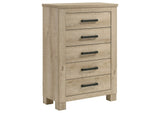 225101Q-S5 Oakglen 5-piece Queen Bedroom Set Weathered Oak