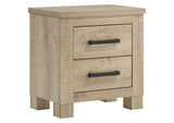225102 Oakglen 2-drawer Nightstand Bedside Table Weathered Oak