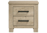 225102 Oakglen 2-drawer Nightstand Bedside Table Weathered Oak